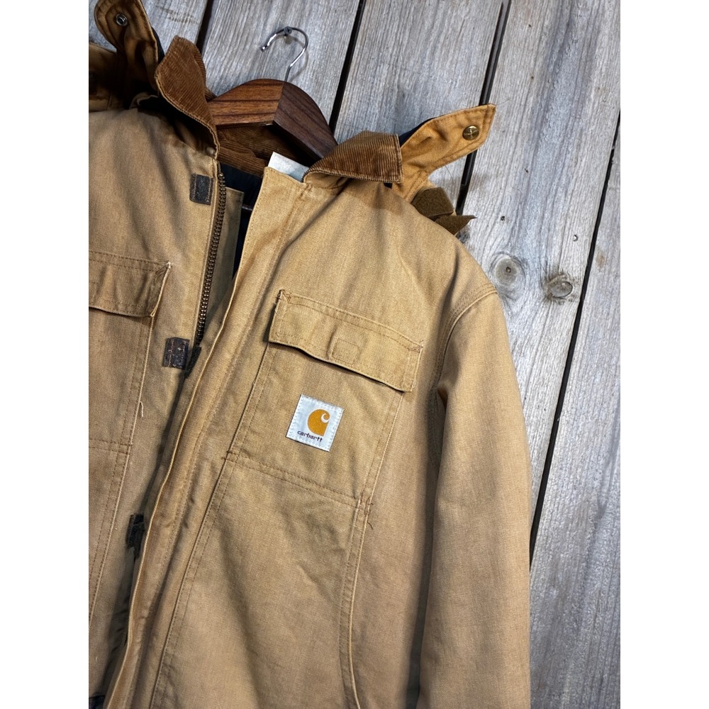 Carhartt CQ186 Arctic Quilt Lined Duck Coat Brown Mens 40 Vintage Work Jacket